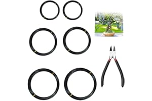 Mu Mianhua 30 Meters Tree Training Wires, Black Bonsai Wire Craft Aluminium Wire Garden Wire 1.0 mm/2.0 mm/3.0 mm with Bonsai Wire Cutter