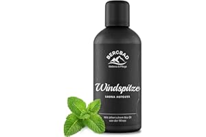 ‎BERGBAD BERGBAD Saunaaufguss BIO MINZE 100ml Windspitze - Natürlicher Sauna-Aufguss mit ätherischen BIO Ölen