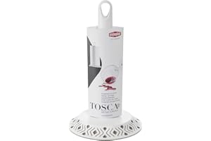 STEFANPLAST STF941, Tortora, Portarotolo Tipo Scottex da Cucina per Alimenti, qualità Extra 100, Made in Italy, Ø 17 cm, Resina, Diametro