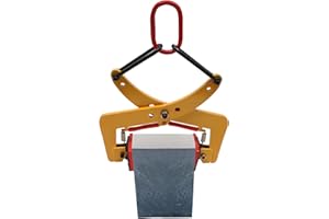 QUIOTUIR Pinzas de Elevación Ajustables para Bordillos Calcomanías 8–30cm Soporte de Piedras Max.capacidad Tracción 280kg Piedra de Ganchillo Leve Placa para Apretar Paletas Madera, Transporte Madera