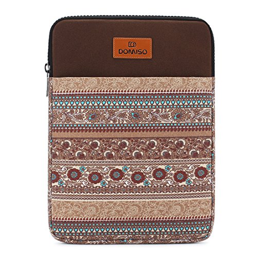 DOMISO 10 zoll Tablette Sleeve H  lle Tasche Canvas Fabric Flower Pattern Abdeckung f  r 2017 New 9 7  iPad   iPad Pro   10 5    iPad Pro   10 6  Sams