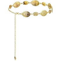 Ceinture Chaîne Western Argentée Pour Femme - Concho Ajustable Pour Robes, Jeans Et Concerts Country