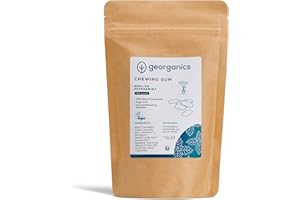 Georganics Peppermint Chewing Gum - 140 Pieces - Cool & Refreshing Flavour - Gentle on Sensitive Teeth - Sugar Free - Ideal for Daily Usage - Natural Ingredients