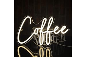 PILOYINDE Café Luz de neón Café Luces de neón Decoración Letrero LED personalizado Letrero de neón USB para dormitorio Sala de estar Letras LED Decoración de pared