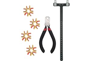 longbowmaker Bogenschießen Nocking Points Nockpunktzange T-förmiges Bogenquadrat Set Bogensehne Zange Bogenzubehör für Compound und Recurve Bogen (Schwarz)