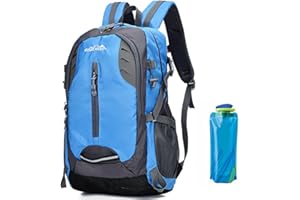 SOMBLG Mochila de senderismo de 30L Mochila de senderismo ligera para hombres y mujeres para viajes Escalada al aire libre Camping Montañismo a prueba de agua con botella de agua