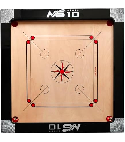 Jeu de Carrom Synco 66 avec Accessoires complets et Poudre lubrifiante - 2966 Jeu de Carrom Synco 66 avec Accessoires complets et Poudre lubrifiante - 2966