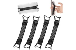 JRYXDS Kindle Dragonne pour 6-8" Kindle eReaders Fire Tablet - Kindle/Kobo/Voyaga/Lenovo/Sony Kindle E-Book Tablet, Sangle de Main Légère et Polyvalente à Haute Élasticité Support de Poignée 2PCS, Noir