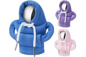 Adiwo Sudadera Marchas Coche, 3 Piezas Shift Knob Hoodie, Funda Cubierta Palanca Cambios, Hoodie Gear Shift Knob Cover, Sudadera Palanca Cambios, Protector de Cambio de Coche para Decoración