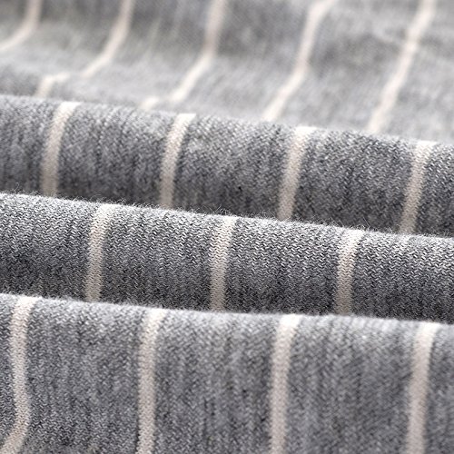 HYSENM Sofabezug Bambus-Baumwolle Elastisch Farbecht Hautfreundlich Rutschfest Anti-Pilling Unempfindlich Sofaüberwurf Für 1-Sitzer 2-Sitzer 3-Sitzer 4-Sizter Sofahusse, Grau+Weiß, 190-230cm - 8