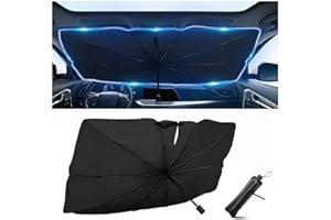 GNTHERF Parapluie Pare-Soleil de Pare-Brise, pour Peugeot 3008 II SUV 3008 GT 2016 2017 2018-2023 Portable Pliable Isolation Thermique Les Rayons UV Couverture Accessoires