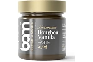 BAM Luxurious Bourbon Vanilla Paste, 250 g, Home and Pro Baking, extracto de vainilla de Madagascar para postres
