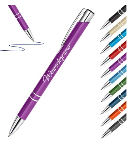5 Personalisierte Kristall-Kugelschreiber – 2-in-1 Mit Touchscreen-Stift, Gravur Möglich (Rosa)