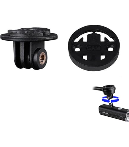 Set Da 2 Supporti Adattatori Universali Per Bicicletta: Trasforma Il Supporto Garmin In Attacco Per GoPro E Luce (distanza Fori 22mm) - 3
