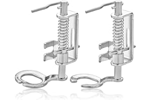 YONGST 2PCS Metal Free-Motion Darning Sewing Machine Presser Feet - Open Toe & Closed Toe - Fits Low Shank Singer, Brother, Babylock, Janome, Juki, Kenmore, Elna & More