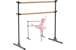 SELEWARE Hauteur Réglable Barre À Ballet, Barre À Ballet Autonome, Barre De Danse Résistante À l'usure, Barre À Ballet, Structure Stable Et Antidérapante pour L'entraînement D'étirement