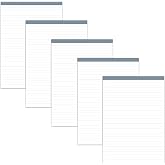 Staufen Style Notepad &ndash; 5 Pads with 50 Sheets Each, DIN A4, 70 g/m&sup2; Ruled, without Cover
