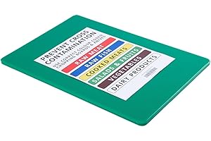 BAKI Commercial Plastic Cutting Board 18 x 12 x 0.5 inch (Green)