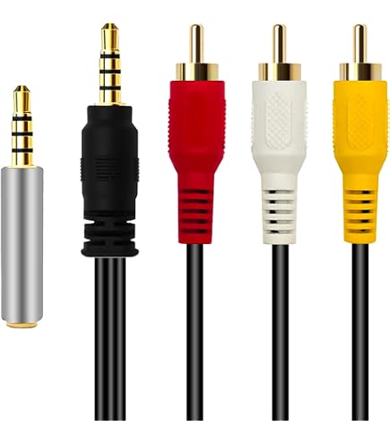 Cavetto Adattatore 3.5 Mm A RCA Da 28 Cm - Collega Subito Il Tuo Telefono O Tablet Alla TV!