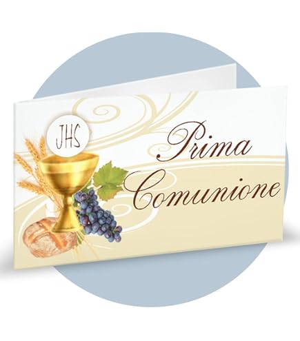 Bigliettino Bomboniere Cresima unisex mitra e colomba