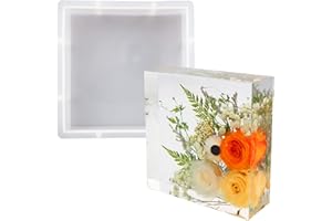 Souarts Resin Moulds Silicone Large Square Epoxy Resin Moulds Silicone Geometry Shaped Silicone Moulds for Resin for Preservation of Flowers Desktop Decorations Resin Casting Mould
