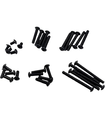 QUARKZMAN M4 x 50 mm Hex socket platte kop verzonken schroeven x 20 st. 10,9 gelegeerd staal sokkel kop kap schroeven voor machines en meubels, [ zwart