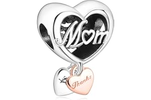 RMMY Family Love Anniversary Charms Abalorios Colgante de Cuentas Plata de Ley 925 con Compatible con Europeo Pulsera Collar, Charms de Para Niña Mujer Regalos de Familia y Amigos