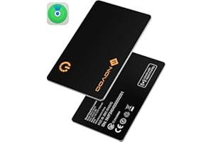NOVOO Slim SmartCard Wallet Tracker, Air Locator Tag - 1.6mm Thin, 6-Year Battery, IP68 Waterproof, Apple Find My Compatible (iOS Only), Bluetooth GPS Item Finder-Black