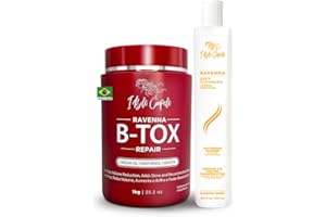I Belli Capelli Ravenna Repair B-Tox Hair Treatment Kit - Hair B-tox 1 kg / 35.02 oz + Anti-Residue Shampoo 300 ml/10.1 fl.oz - Set of B-Tox Capilar Para el Cabello & Clarifying Shampoo for a