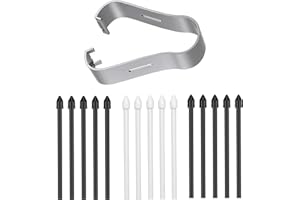 SUEEWE [15 Unités] Pointes de Remplacement pour Samsung S Pen Galaxy Tab S6 Lite/S10 Lite/S10 FE/S11 Ultra/S11/S10 FE+ Plus/S10 Ultra/S10+ Plus/S9 FE+ Plus/S9+ Plus/S9 FE/S9/S9 Ultra/S8/S7 FE, Noir+ Blanc