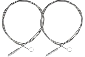 PROCHOSEN 2 Pack 35 Inch Long Pipe Cleaner Flexible Tube Cleaning Brush Fridge Cleaning Tool,Stainless Steel Kitchen Drain Tube Cleaning Brushes Sink Fridge Skinny Pipe Drain Dredge Cleaning Tool