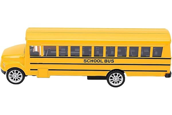 Yctze Alloy School Bus, Opening Doors, Klassisk Design | Retro samlarobjekt, slitstarkt legeringsmaterial, interaktiv lek, de
