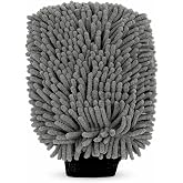 WONKEY - Mikrofiber Ş&ouml;nil Araba Yıkama Eldiveni &ndash; Ultra Yumuşak Ara&ccedil; Temizleme Eldiveni, Y&uuml;ksek Emici Oto Detay Temizlik Eldi