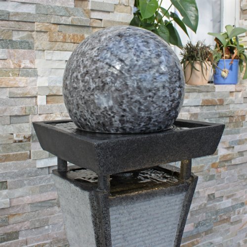 Design Springbrunnen DSB4 mit drehender Kugel und LED Beleuchtung für Innen und Aussen Zimmerbrunnen Zimmerspringbrunnen - 4