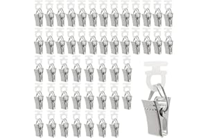 UMCHU 50 Stück Vorhangklammern,Klammern mit Rädern,Klammern für Rollvorhänge