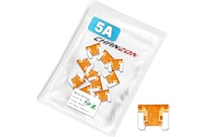 ‎CHANZON Chanzon 10 Stück Low-Profile-Mini-Sicherungen Kfz, Autosicherungen Set (Mikro) 5A Fast Blow Überlast- und Kurzschlussschutz