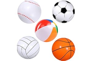 PIUMOJ - Pelotas Inflables para Juegos de Agua y Playa (Fútbol, Voleibol, Baloncesto, Béisbol) para Fiestas de Verano