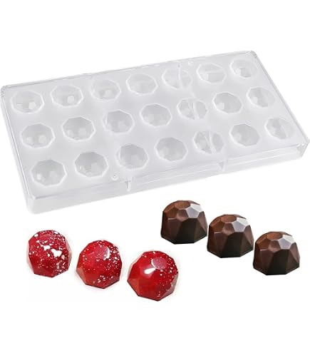 2 Stampi Per Cioccolatini In PP Trasparente – Forma Oliva E Diamante – 37 Cavità Totali – Per Cioccolato, Caramelle, Torte E Cubetti Di Ghiaccio