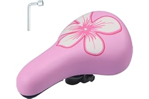 MEGHNA Selle de vélo pour enfant – Siège de vélo extra doux et imperméable pour garçon/fille – Rembourrage antidérapant, large coussin de vélo Dual Shock pour VTT de 12 14 16 18 20 pouces