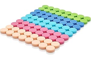ZDZBLX PYJLBX Aimant Frigo, 80Pcs Aimant Puissant Aimants Tableau Magnétique, Magnet Frigo Aimant Tableau Blanc Mini Aimant Petit Rond Décoratifs Magnets,pour Tableau Magnetique,Calendrier, Frigo, 5 Couleurs