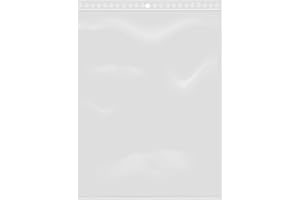 Extiff Lotto di 100 Sacchetti Trasparenti con Chiusura a Zip - Plastica Alimentare (16 x 22 cm)