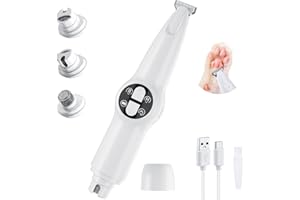 Mcbazel 2 w 1 trymer do łapy zwierząt domowych ze światłem LED, ładowalna golarka do sierści psa/kota, elektryczna maszynka do strzyżenia pazurów dla kota/psa, golarka do oczu, uszu, twarzy małych