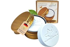 ‎WUNDERKRAFT.BIO Essential Oils Scented Stone Can Hand Poured in 4 Colours Black White Rose Gold Aroma Stone for Car, Office, Bedroom or Travel (Gold)