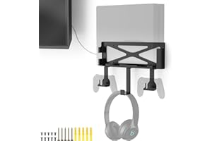 APPACARE Wall Mount Compatible for PS4,Metal Wall Mount Compatible for PS4 Original (Old Model), Mount on The Wall or on The Back of The TV,with 2 Controller Holder & Headphone Hanger