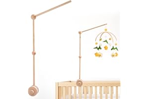 KOUHA Supporto Giostrina Letto in Legno Staffa per Braccio per Culla Supporto Giostrina Lettino Supporto Giostrina Culla in Legno