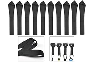 BUYGOO 10PCS Spanngurt Zurrschlaufen Tie Down Straps Zurrgurte Spanngurte 20cm Soft Befestigungsgurte Zurrschlaufen Schlaufen Transportsicherung für ATV, UTV, Motorrad, 7,8 Zoll 125kg/275Lbs Schwarz