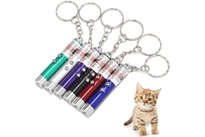 HLXJR 6 Stück LED Pointer Katzen Hund Spielzeug, Interaktives Fangspiel für Katzen, Taschenlampe Light Licht für Haustiere Trainingsgerät, Nachtbeleuchtung Cat Chase Toys