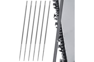 DNGH Limes Rondes pour Chaîne Tronconneuse 4.8mm 6 pièces Lime Ronde d'affûtage pour Réparer et Affûter