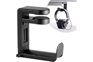Desire2 Supporto per cuffie, girevole a 360 gradi, morsetto da scrivania con gancio per cuffie, supporto regolabile per cuffie Momentum, Solo3, Studio3, QuietComfort e altro ancora, nero