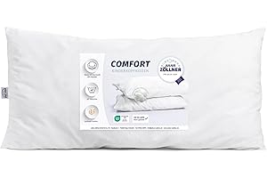 Julius Zöllner® Comfort Kissen 40x80 – Kinderkopfkissen für einen gesunden Schlaf – waschbar bei 60°C & Öko-Tex Standard 100 – Made in Germany, Weiß